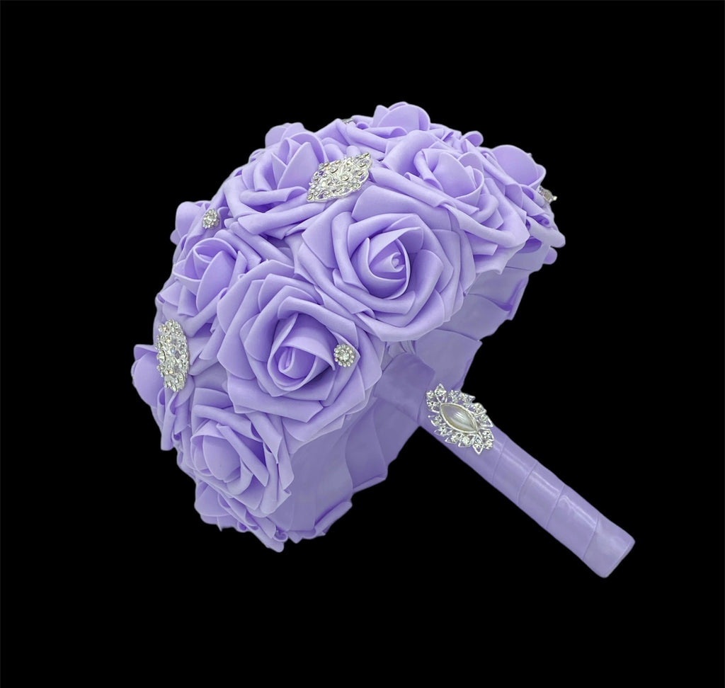 Broche Vintage Bouquet De Fleurs Doré, Rose, Violet - 4,5 Cm - Neuf Sans Emballage - Fabriqué En France