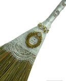 Customized Wedding Jumping broom l White Lace l Traditional Wedding Broom l Heirloom African American Heritage