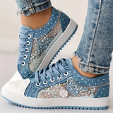 Lace Bridal Sneakers BLU-001