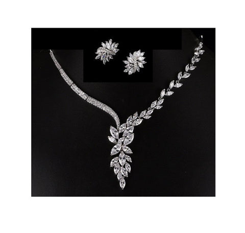 3 Pcs SILVER Chandelier Jewelry Set JS-017