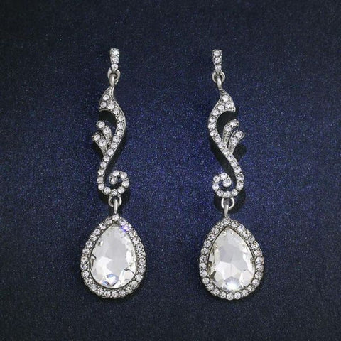 Bride Chandelier Pearls Earrings JS-036
