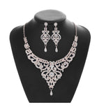 Chandelier Dangle Silver / Gold 3 Pcs. Jewelry Set JS-011