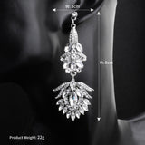 Flower Luxury Rhinestone Earrings (Gold or Silver) JS-046