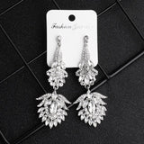 Flower Luxury Rhinestone Earrings (Gold or Silver) JS-046