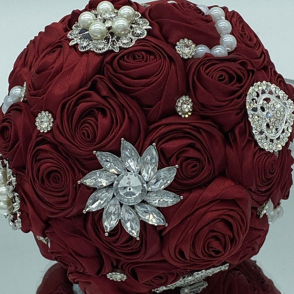 BM-001 ~ Black Satin Roses Budget Brooch Bouquet or DIY KIT – Bouquets by  Nicole