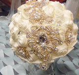 SALE! Brooch Extra Large Flower Pendant Pin Rhinestone Crystal BR-004