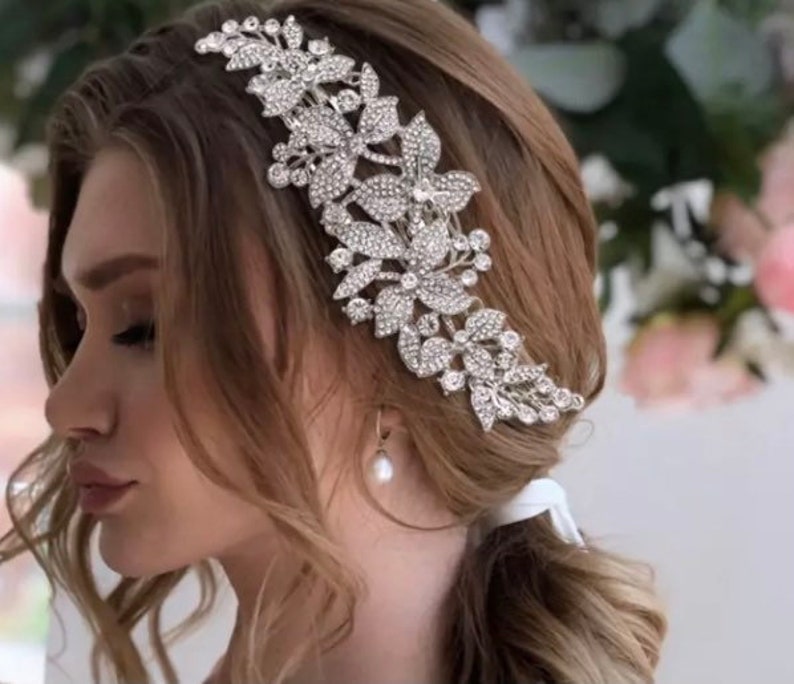 HP-0019 Bridal Hairbands l Crystal Hair Jewelry l Wedding accessories –  Bouquets by Nicole