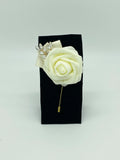 Burgundy Ivory Bridal Party Bouquet Package Real Touch Roses Bouquet PACK-100