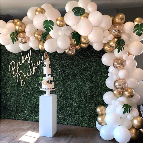 Balloon Garland Arch Kit 96PCS White Balloons for Parties Biold Confetti Navy Blue Mixed Wedding Birthday Baby Shower Party Deco