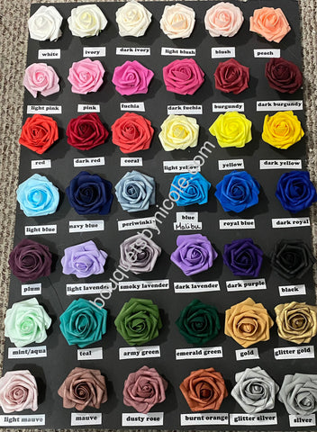 10pcs. Real Touch Foam Roses RT-200