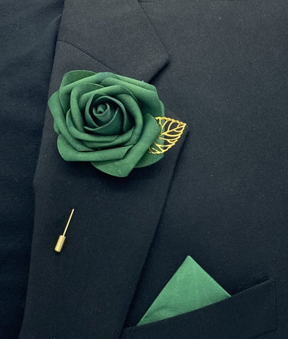 Emerald Green ~ Customized Boutonniere l Lapel Pin l Wrist Corsage l R Bouquets by Nicole Emerald Green ~ Customized Boutonniere l Lapel Pin l Wrist Corsage l R Bouquets by Nicole