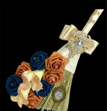 Customized Wedding Jumping broom l Burnt Orange l Navy l Blush Traditional Wedding Broom l Heirloom African American Heritage