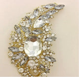 Large Silver or Gold Rhinestone Brooch BR-700