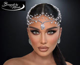Bridal Hair Accessories l Rhinestone Wedding Forehead Headband l Hair Comb l HairPiece HP-30