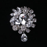 Rhinestone Flower Brooch BR-099