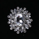 Rhinestone Flower Brooch BR-098