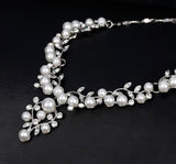 Prom l Wedding l 3 Pcs SILVER~GOLD Jewelry Set l Rhinestone Earrings l Necklace JS-025
