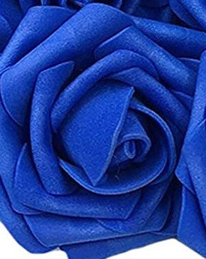 Folded ribbon Roses, 0.75-inch rose, 6 Roses, Turquoise Blue