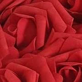 Dark Red Ivory Cascade Real Touch Roses Brooch Bouquet