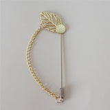 Mens Formal wear l Lapel Leaf Chain Pin l Satin rose l Groom Boutonniere l Wedding l Groomsmen BOUT- 989