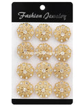 Gold Rhinestone Brooches Lots BR-220G