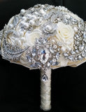 10pcs Satin Rose Brooch Bouquet PACK- 020