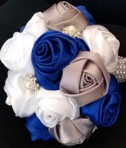 DIY Satin Rose Brooch Bouquet KIT- PEACE