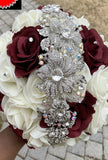 RIHANNA~Silk & Real Touch Roses Brooch Bouquet or DIY KIT