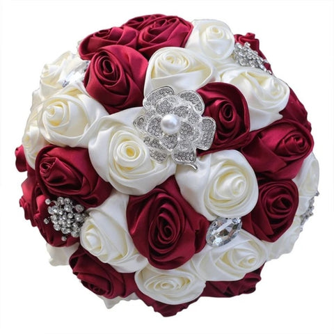 RINA Deluxe Roses Brooch Bouquet or DIY KIT