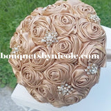 JOY~EMR Satin Rose Brooch Bouquet or DIY KIT