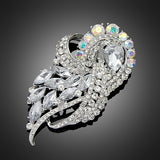 Large Brooch Clear Rhinestone Crystal BR-092