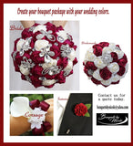 RINA Deluxe Roses Brooch Bouquet or DIY KIT