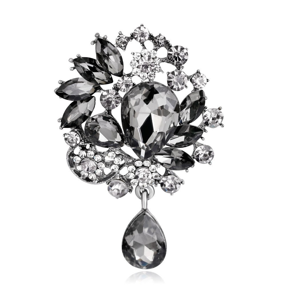 Rhinestone Black Brooch BR-069 – Bouquets by Nicole