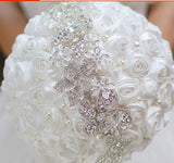 10pcs Satin Rose Brooch Bouquet PACK- 002