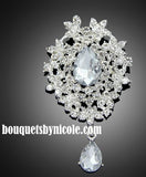 Brooch Clear Rhinestone Crystal BR-091