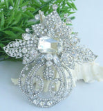 Extra Large Brooch Clear Rhinestone Crystal BR-016