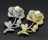 Brooch Flower Rhinestone Crystal BR-019
