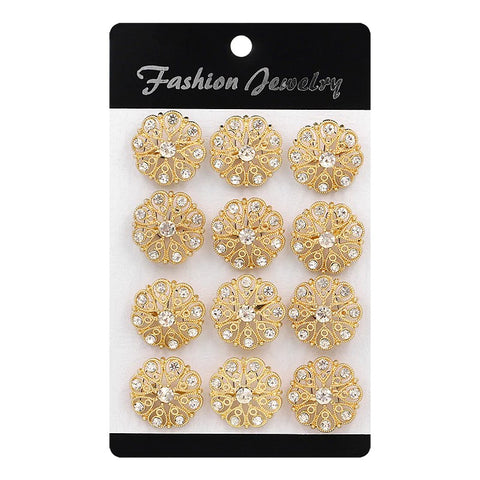 Gold Rhinestone Brooches Lots BR-220G