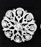 Silver Rhinestone Brooches Lots BR-220