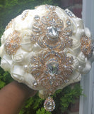 RILEY~EMR Satin  Brooch Bouquet