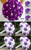 10pcs Satin Rose Brooch Bouquet PACK- 096