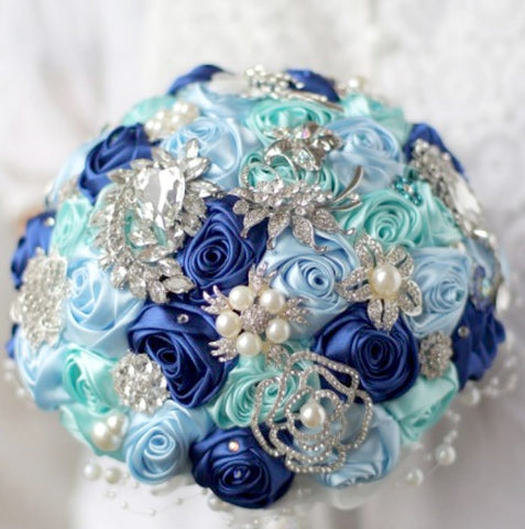 DIY Kit Satin Roses Brooch Bouquet KIT- BESS – Bouquets by Nicole