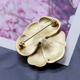 Gold Rhinestone Brooch BR-605