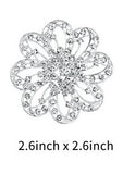 Rhinestone Flower Brooch BR-699