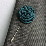 Fabric Flower Boutonniere, Lapel Pin Formal Wear Wedding Prom BOUT-008