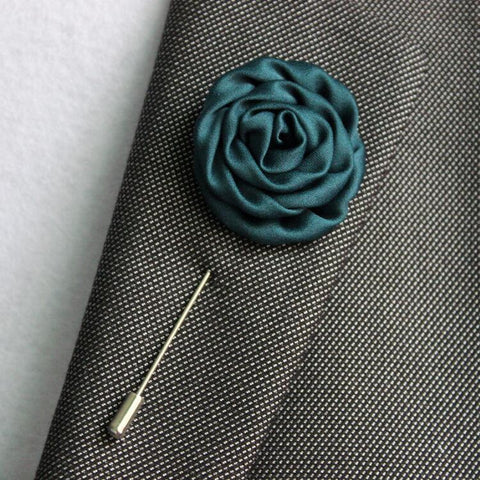 Fabric Flower Boutonniere, Lapel Pin Formal Wear Wedding Prom BOUT-008 –  Bouquets by Nicole