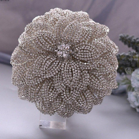 SKY ~ Luxury Brooch Bouquet Matching Boutonniere Lapel Pin