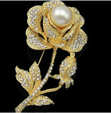 Brooch Flower Rhinestone Crystal BR-019