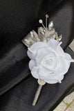 RE-050 ~ Customized Ivory Satin Real Touch Bouquet Roses or DIY KIT