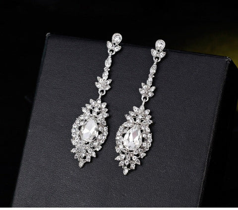 Crystal Hanging Luxury Rhinestone Earrings JS-007